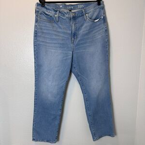 J.Crew Women's Size 34 Jeans '96 Straight Leg High Rise‎ Waist Stretch Denim